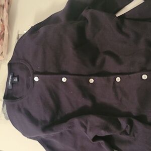 Lands' End  Black Cardigan Sweater